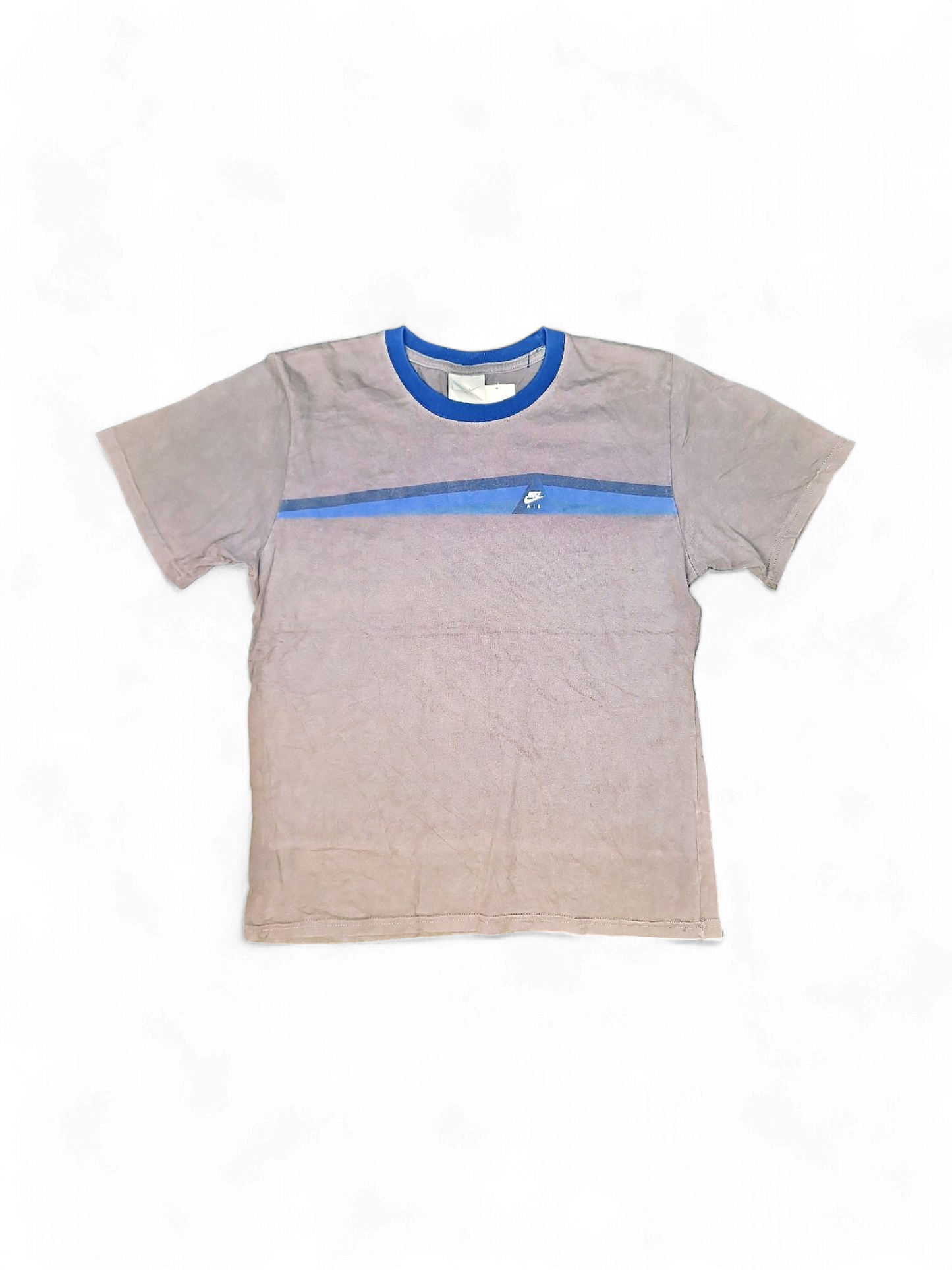 Unisex Gray and Blue T-shirt