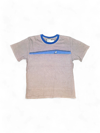 Unisex Gray and Blue T-shirt