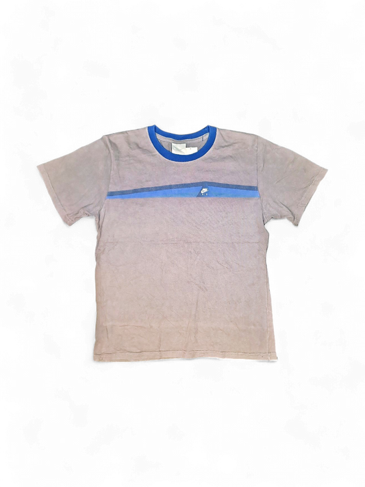 Unisex Gray and Blue T-shirt