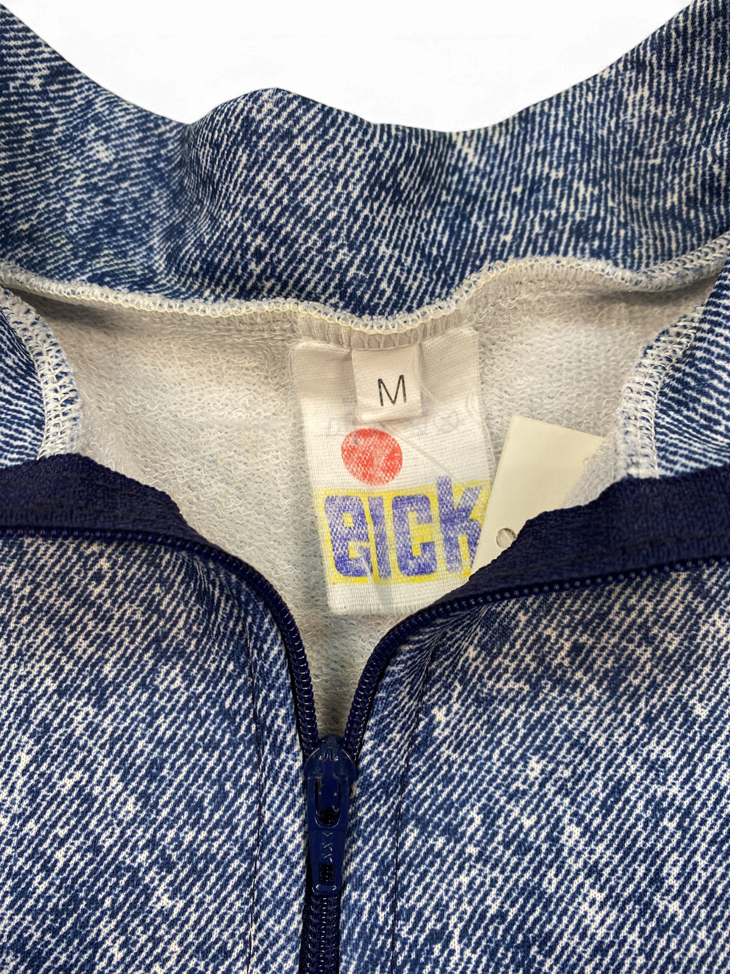 Vintage Eick Cycling Jersey with Denim Print