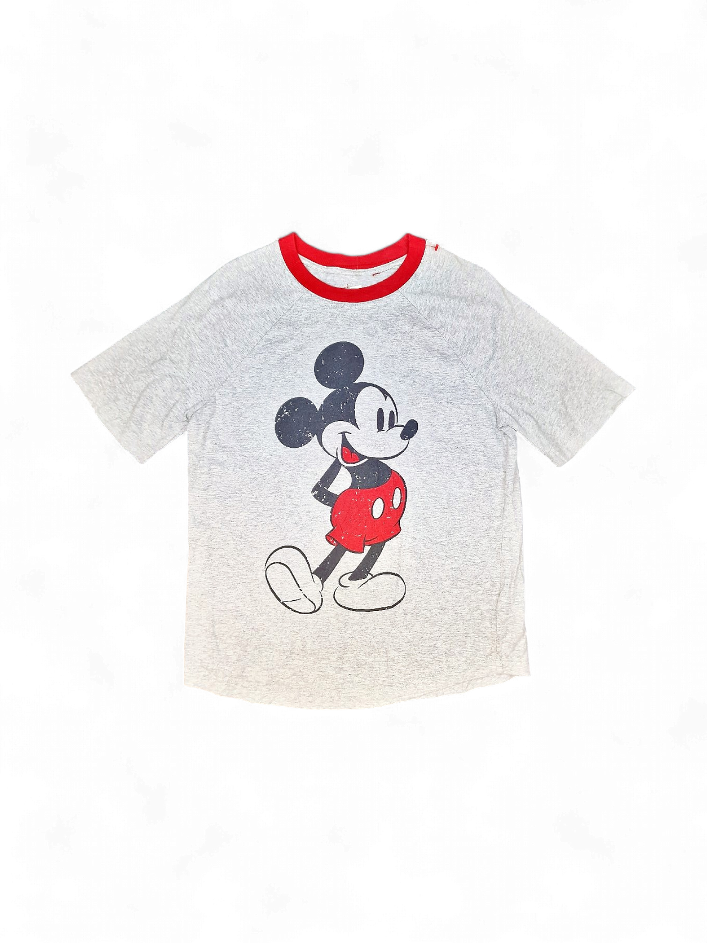 Disney Mickey Mouse Grey T-shirt with Red Trim