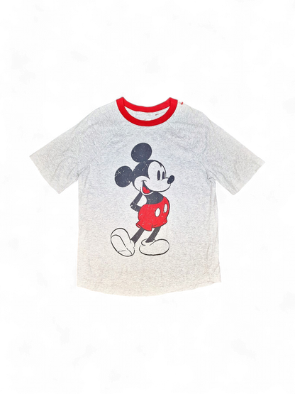 Disney Mickey Mouse Grey T-shirt with Red Trim