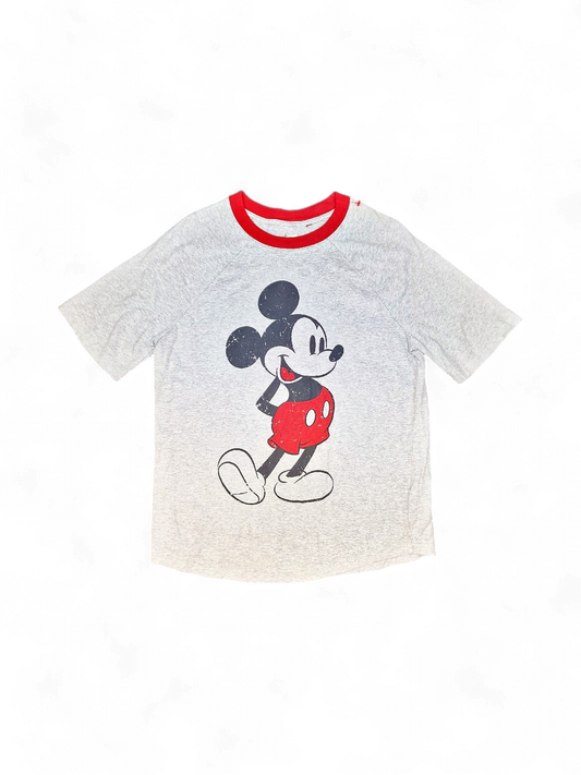 Disney Mickey Mouse Grey T-shirt with Red Trim