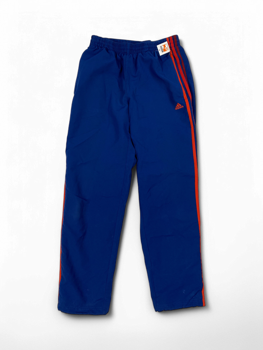 Adidas Blue Track Pants with Red Stripes