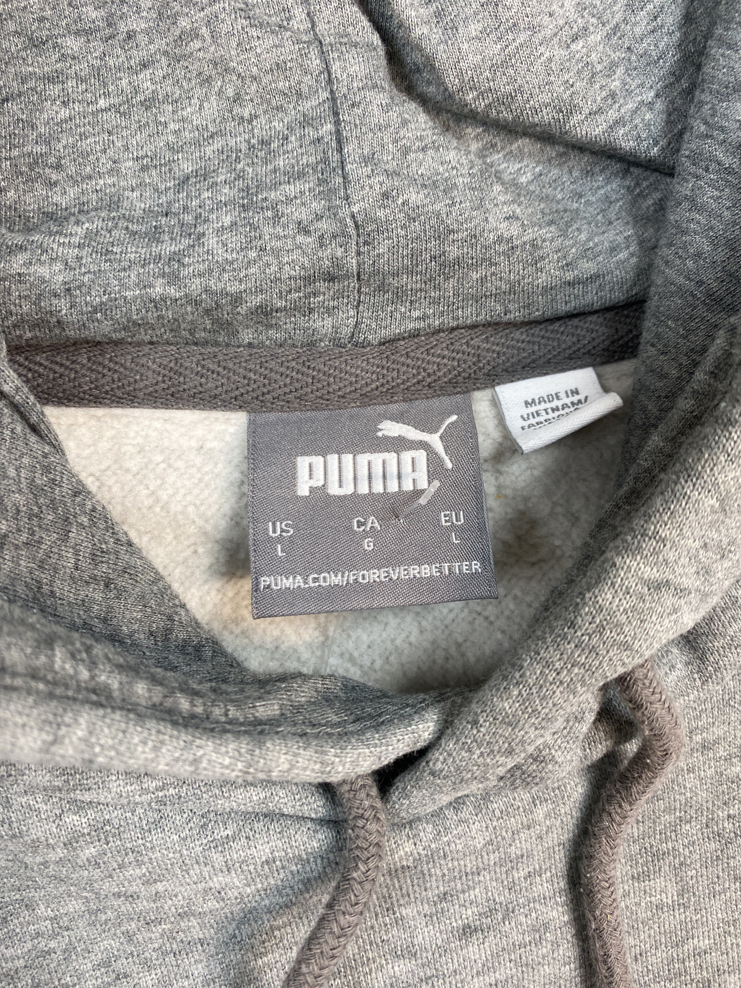 Puma Gray Hoodie with Embossed Logo