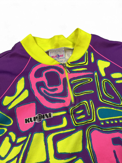 Kupline Vibrant Cycling Jersey with Abstract Pattern