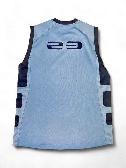 Modern Jordan Basketball Jersey - Blue and Navy Sleeveless Tank