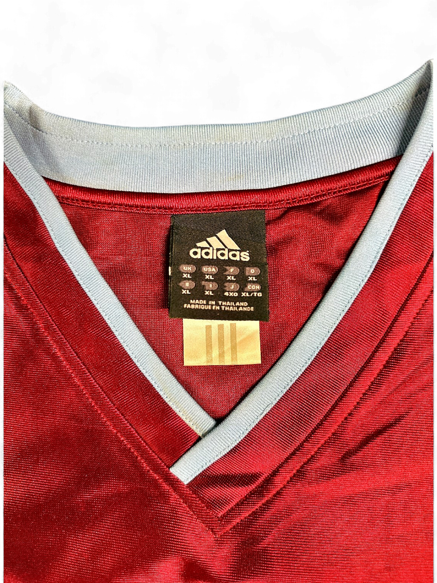 Vintage Adidas Red Basketball Jersey #1 - Retro Sportswear