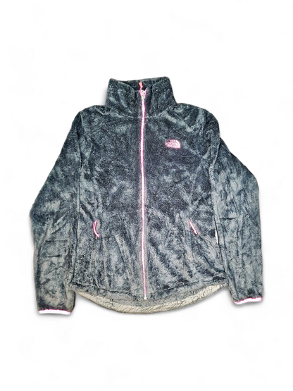 The North Face Black Fleece Jacket with Pink Accents