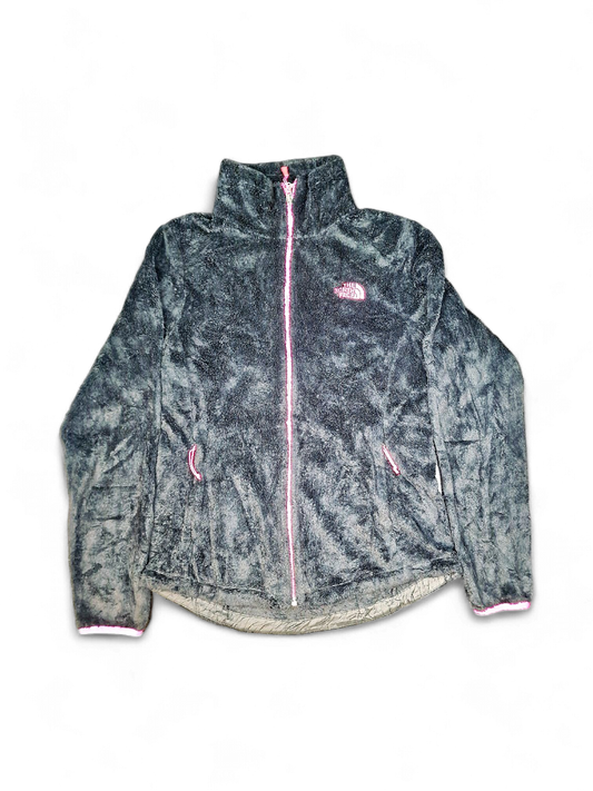 The North Face Black Fleece Jacket with Pink Accents