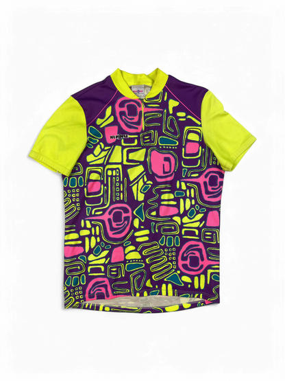 Kupline Vibrant Cycling Jersey with Abstract Pattern