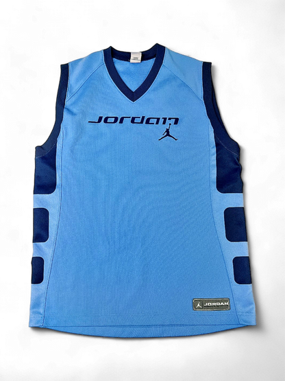 Modern Jordan Basketball Jersey - Blue and Navy Sleeveless Tank