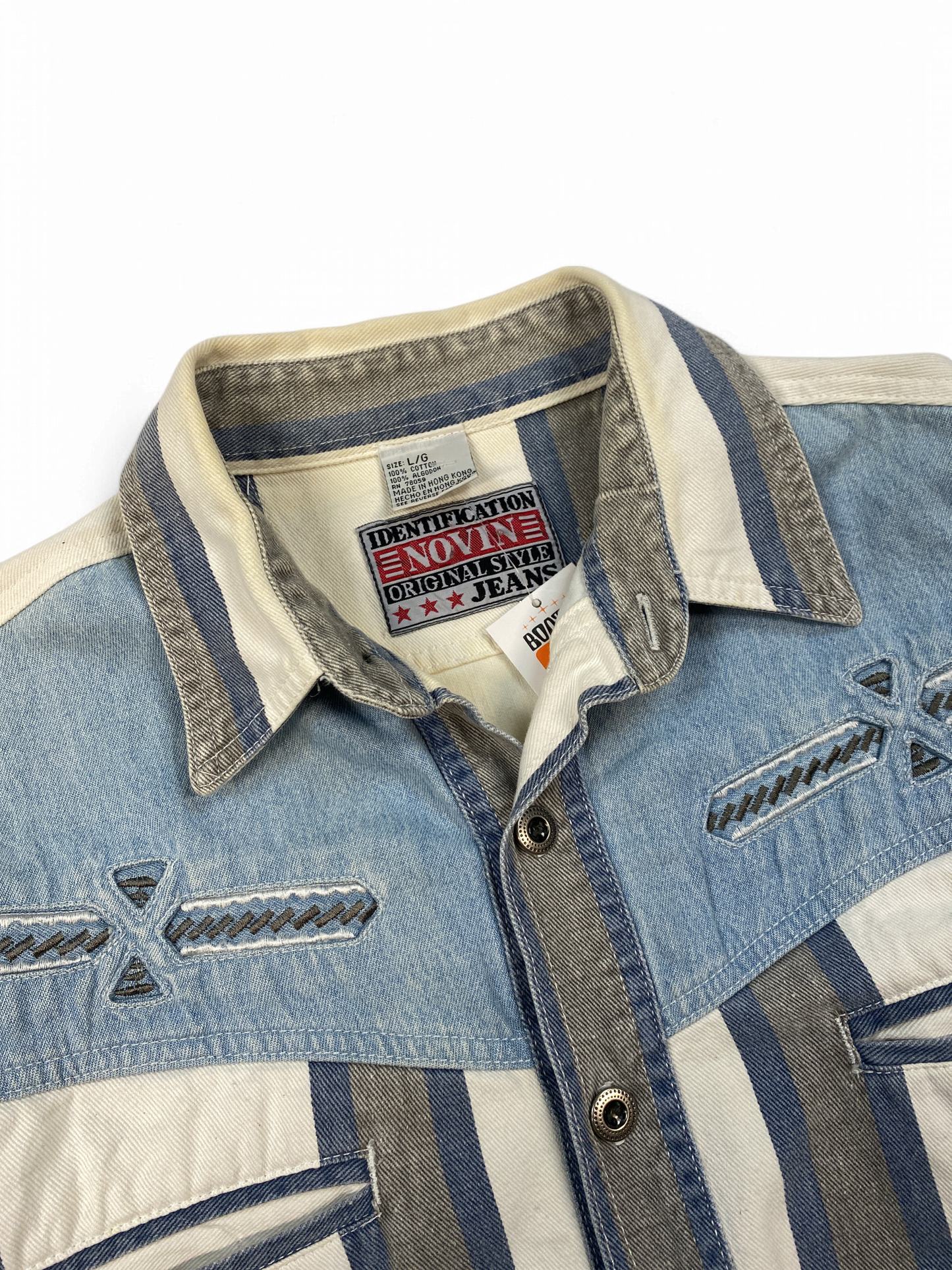 Vintage NOVIN Denim Button-Down Shirt