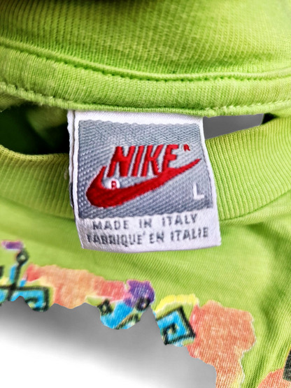 Vintage Nike Lime Green Graphic T-Shirt - Size L