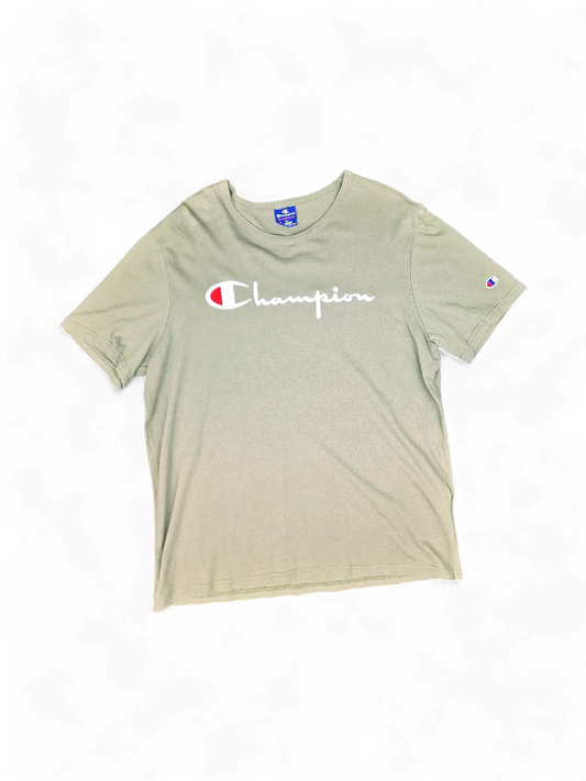 Champion Olive Green T-Shirt with Logo