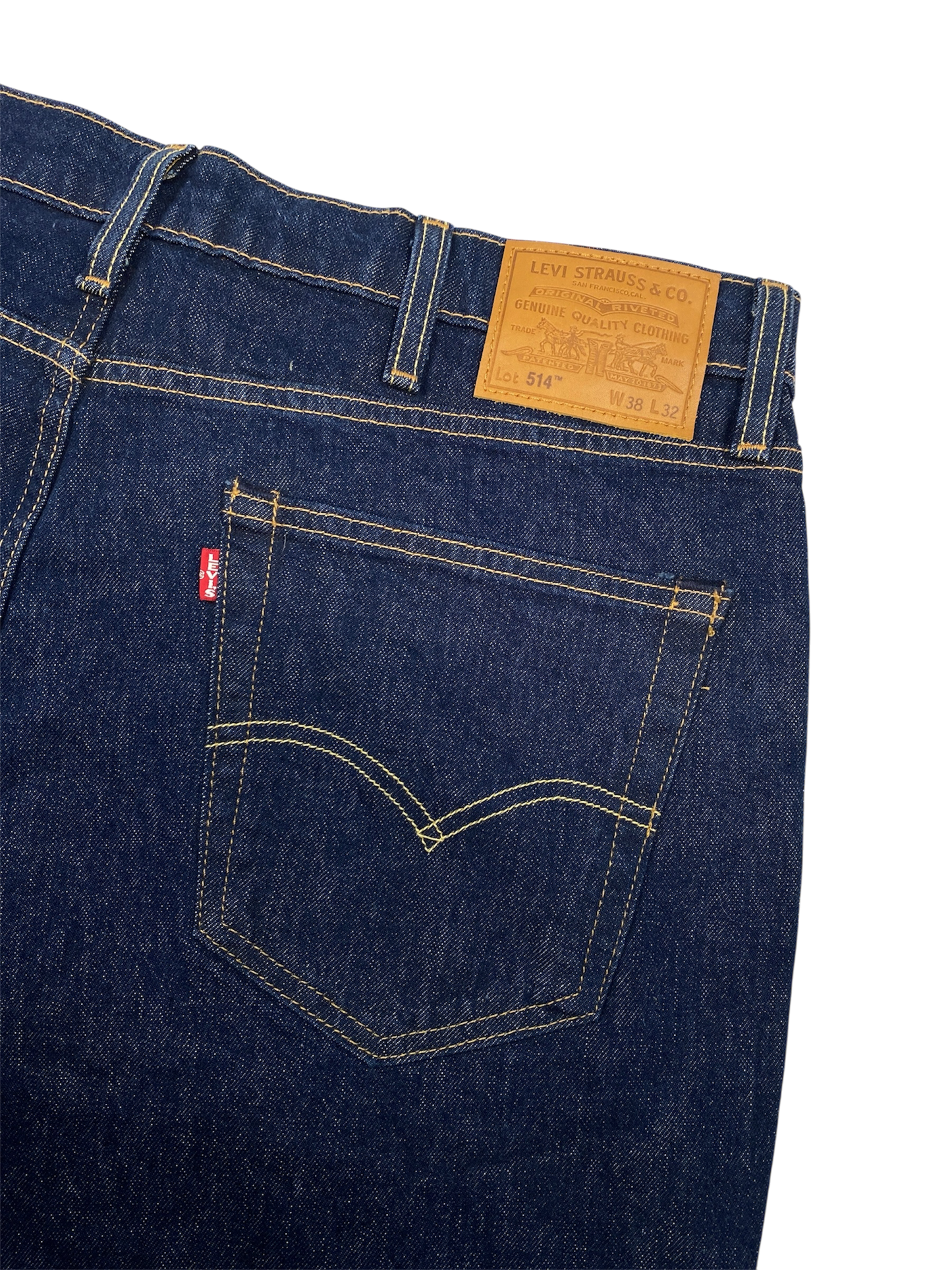 Levis 514 Premium Jeans Raw Denim Dark Blue