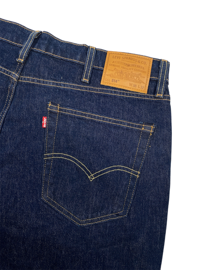 Levis 514 Premium Jeans Raw Denim Dark Blue