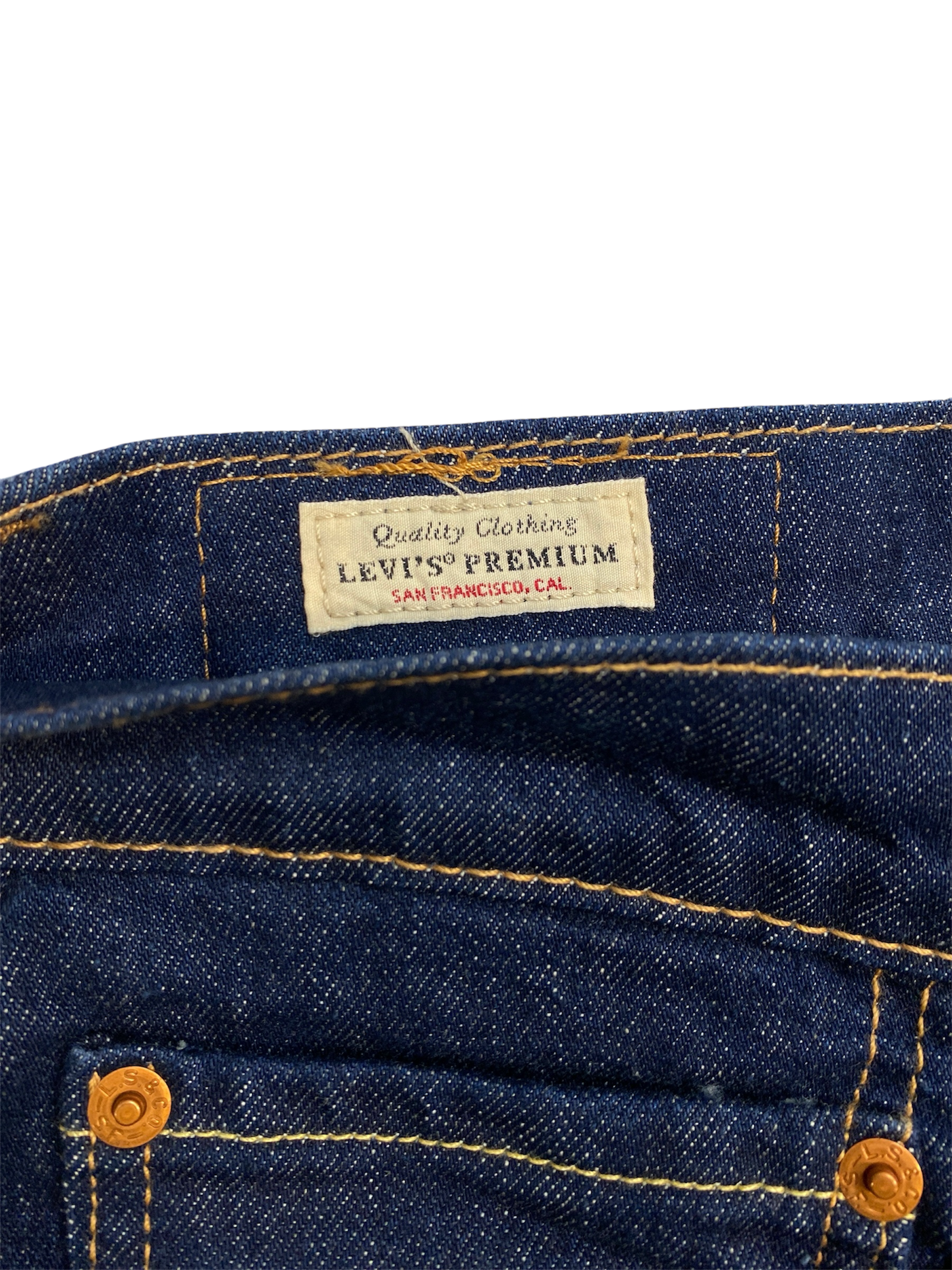 Levis 514 Premium Jeans Raw Denim Dark Blue