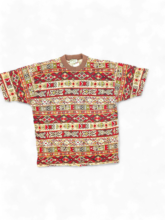 Vintage Byblos Tribal Print T-Shirt - Made in Italy