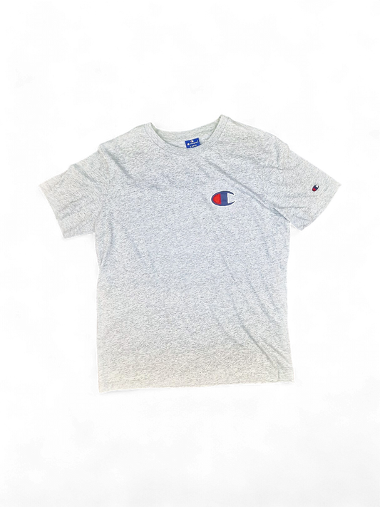 Modern Cotton Gray Champion T-shirt with Logo