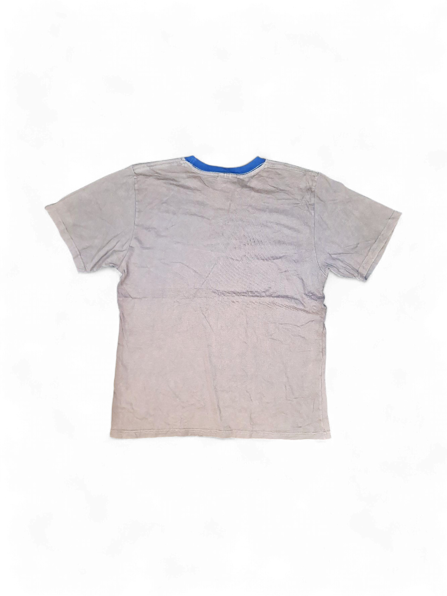 Unisex Gray and Blue T-shirt