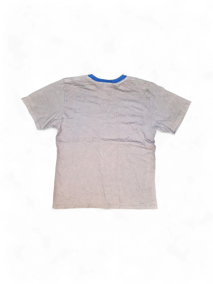 Unisex Gray and Blue T-shirt